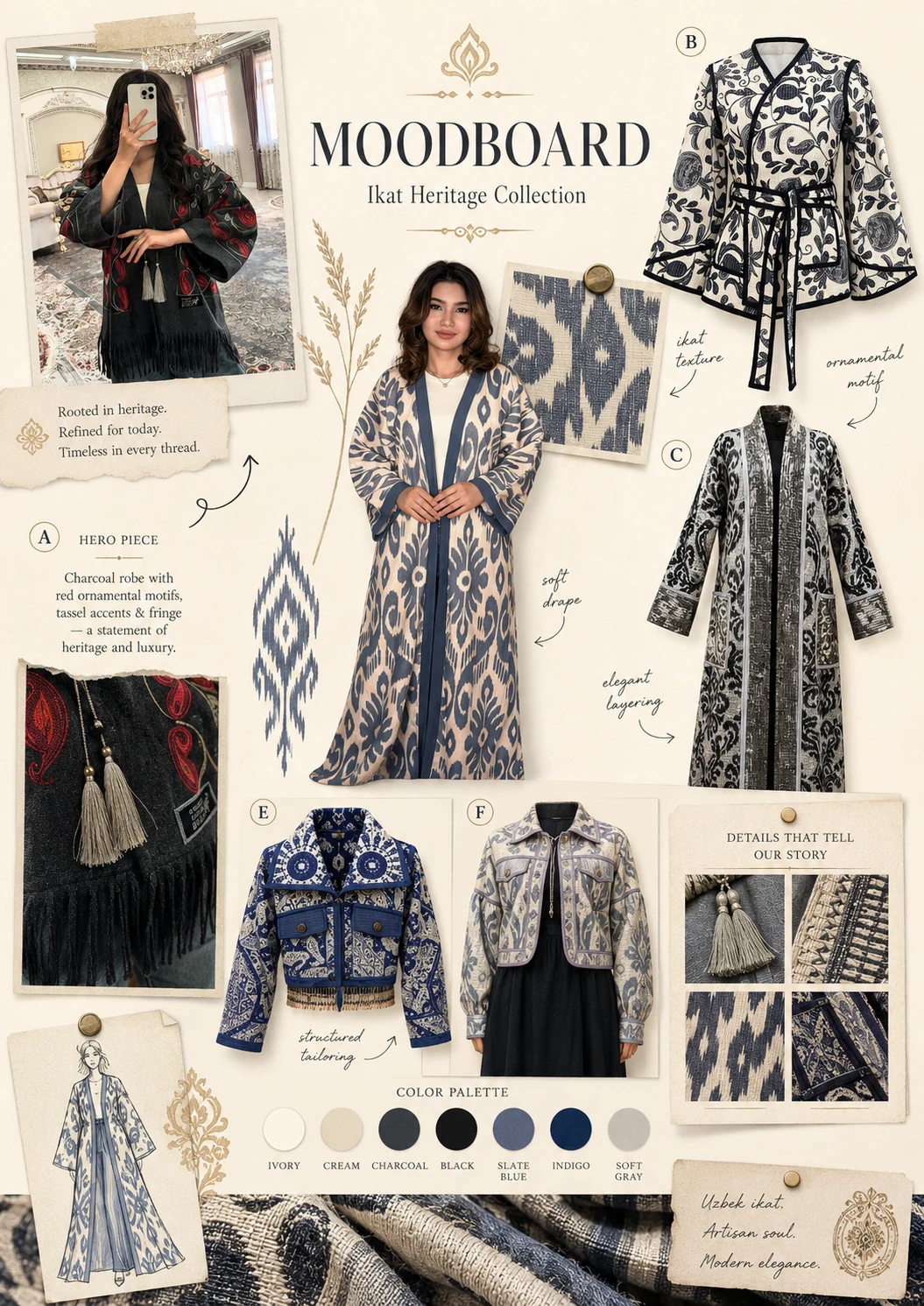 Ikat Heritage collection moodboard