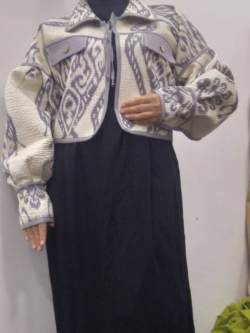 Cropped ikat jacket